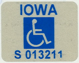 Iowa License Plate