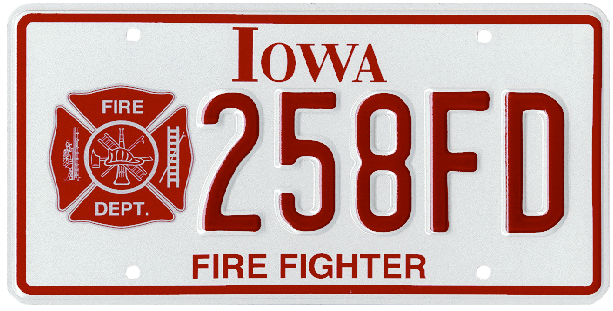  Firefighter plate