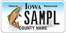 Natural Resources Trout License Plate