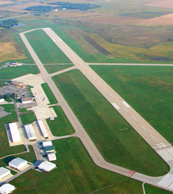 Airport from single engine plane