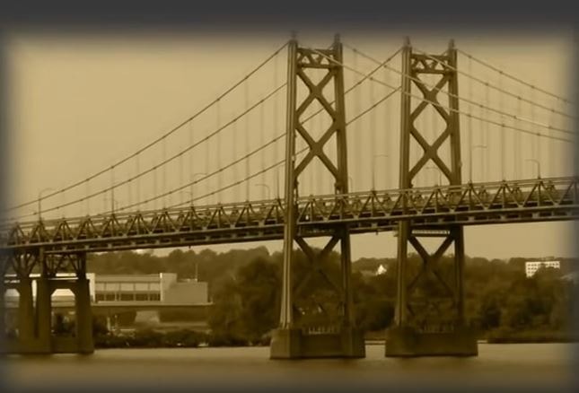 Historical photo of I-74 river bridge