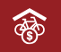 Bike rental and shop icon