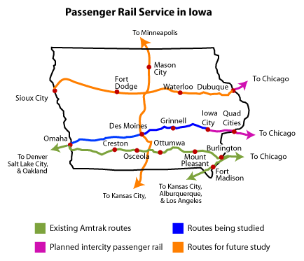 Plans for Rail Service in Iowa