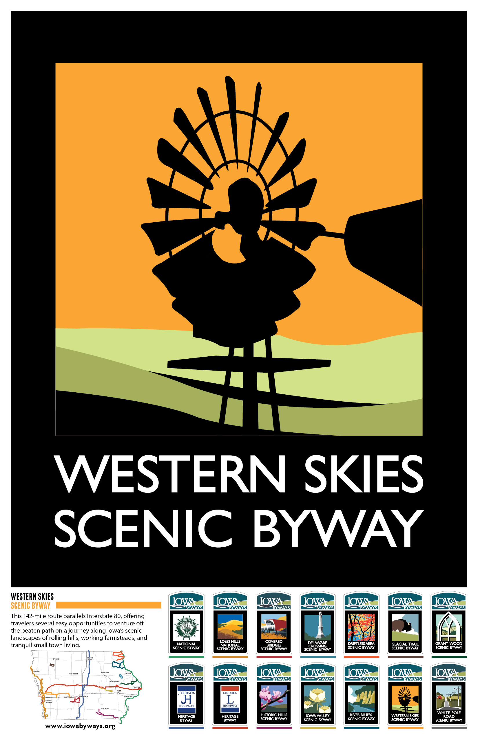 Western Skies Poster