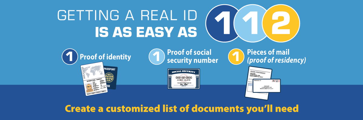 Create a customized list of documents you’ll need to get a REAL ID.