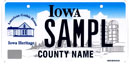 Iowa heritage license plate