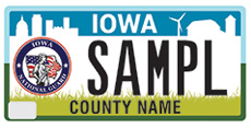 Iowa National Guard License Plate