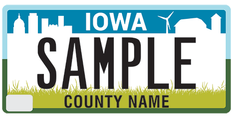 Regular county design plate