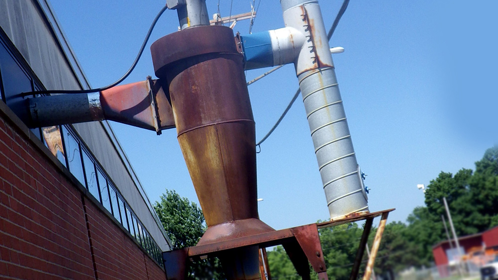 Iowa DOT Ames Complex Carpenter Shop rotocyclone for particulate matter mitigation