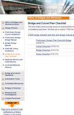 Bridge and Culvert Plan Checklist
