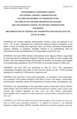 Programmatic agreement for Federal Aid Highway Program