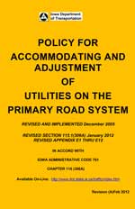 Policy for Accommodating and Adjustment of Utilities on the Primary Road System