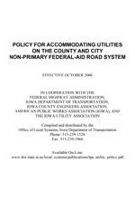 Policy for Accommodating Utilities on the County and City Non-primary Federal-aid Road System
