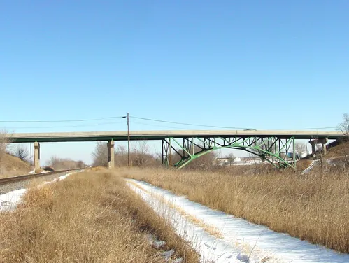 Photo of the Burlington Railroad Overpass in Lucas County, Iowa