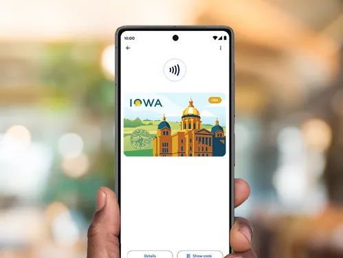 Sample of Iowa Mobile ID in Google Wallet on Android Phone 