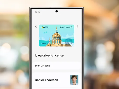 Sample of Iowa Mobile ID in Samsung Wallet