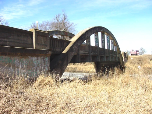 Photo of the Des Moines River Bridge in Kossuth County, Iowa.