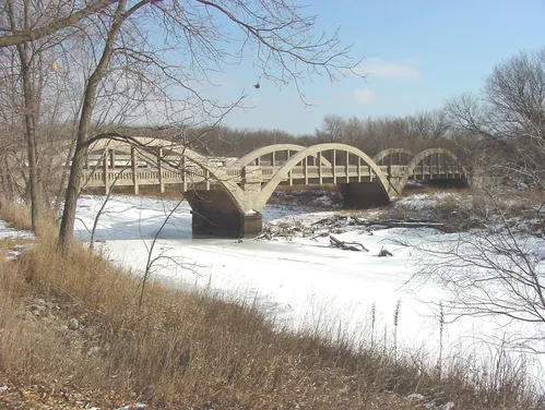 Photo of the Lake City Bridge in Calhoun County, Iowa.