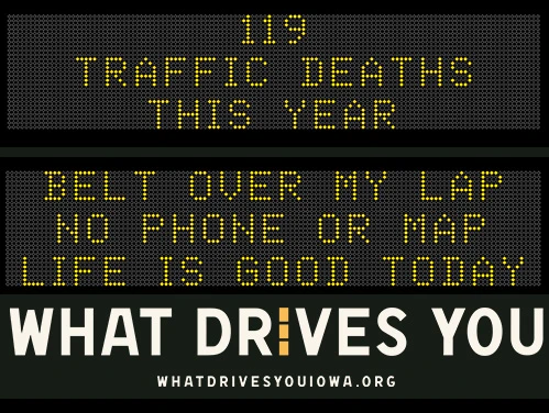 Roadside Chat text message and 119 traffic deaths this year.