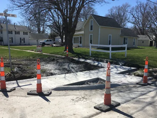 Photo of finished sidewalk project