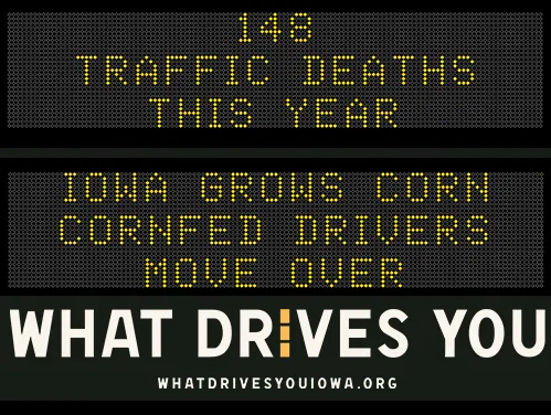 Roadside Chat text image of message 148 traffic deaths this year. Drive like mom - eyes in the back of your head."