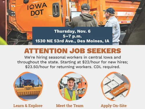 Snowplow drivers and hiring event details