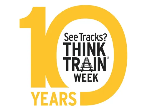 See Tracks? Think Train® Week 10 year anniversary logo