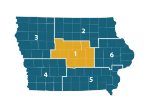 District 1 location map
