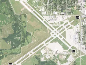 Des Moines Airport Aerial