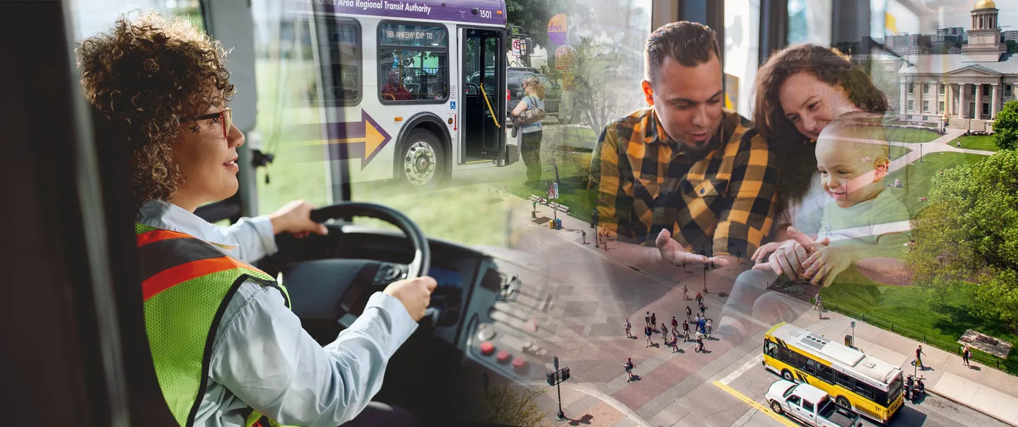 Providing a safe and comprehensive transit system in Iowa that enhances access to opportunities and quality of life