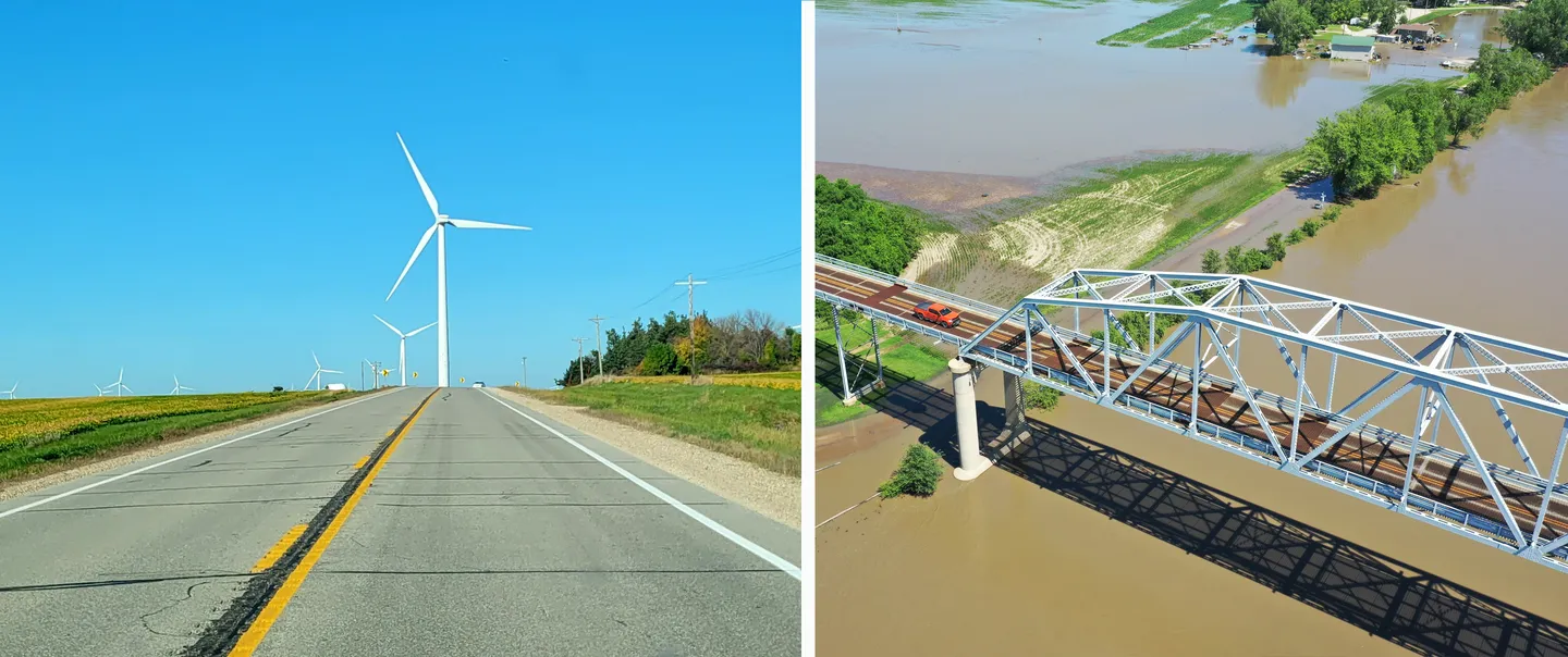 Sustainability Wind Turbin and Bridge