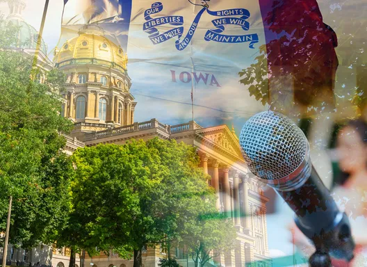 Iowa Capital and flag