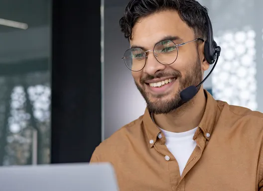 Man working at a computer