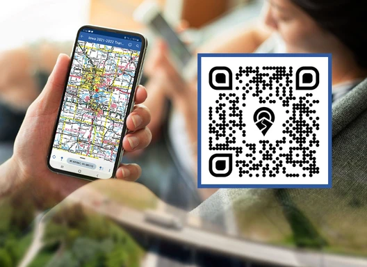 Scan QR code with your phone for the Transportation Map