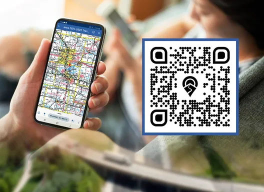 Scan QR code with your phone for the Transportation Map