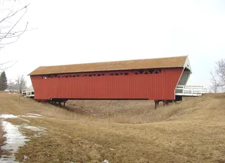 Photo of the Imes Bridge in Madison County, Iowa.
