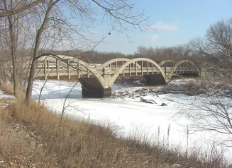 Photo of the Lake City Bridge in Calhoun County, Iowa.