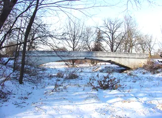 Photo of the Twin Bridge in Fayette County, Iowa.