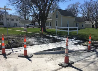 Photo of finished sidewalk project