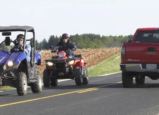 ATV/UTVs on public roads with on-road traffic