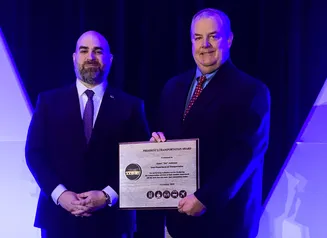 Iowa DOT's Stuart Anderson Accepting AASHTO Award