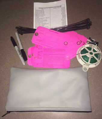Pink crash tag kit