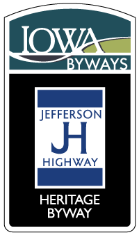 Jefferson Heritage Highway Iowa Byways sign
