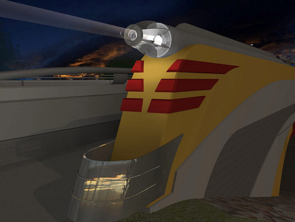 Steamliner Bridge Rendering at Night