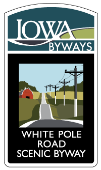 White Pole Road Scenic Byway Iowa Byways sign