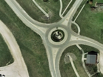 Roundabout in Iowa