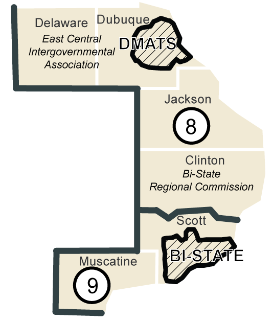 East Central Border MPO/RPA maps