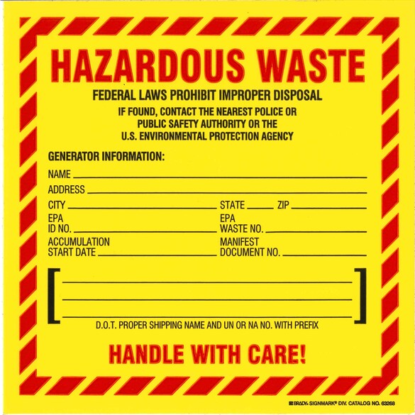 Hazardous Waste Label