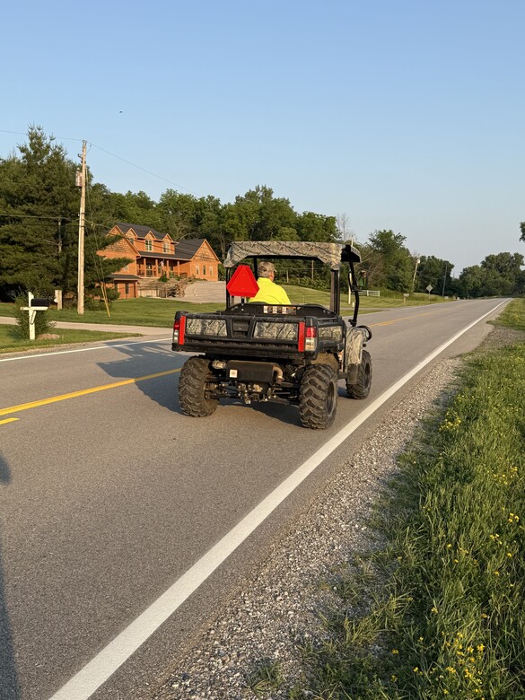 UTV driving on public road