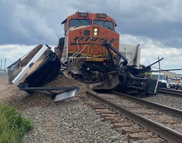 Railroad crossing crash